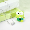 大眼蛙-Kero Kero Keroppi-純銀項鍊-莫桑石單鑽系列_1 大眼蛙-Kero Kero Keroppi-純銀項鍊-莫桑石單鑽系列_1