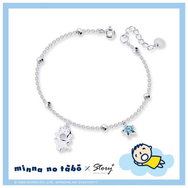 大寶-Minna No Tabo&Me-誕生石-客製純銀手鍊