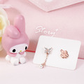 美樂蒂-MyMelody-蝴蝶晶鑽純銀耳環-童話仙子系列_1 美樂蒂-MyMelody-蝴蝶晶鑽純銀耳環-童話仙子系列_1