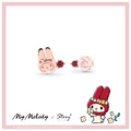 美樂蒂-MyMelody-珠貝花純銀耳環-繁花系列 美樂蒂-MyMelody-珠貝花純銀耳環-繁花系列
