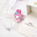 美樂蒂-MyMelody-純銀項鍊-莫桑石單鑽系列_4 美樂蒂-MyMelody-純銀項鍊-莫桑石單鑽系列_4