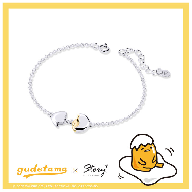 蛋黃哥-Gudetama-破蛋而出-純銀手鍊-經典系列