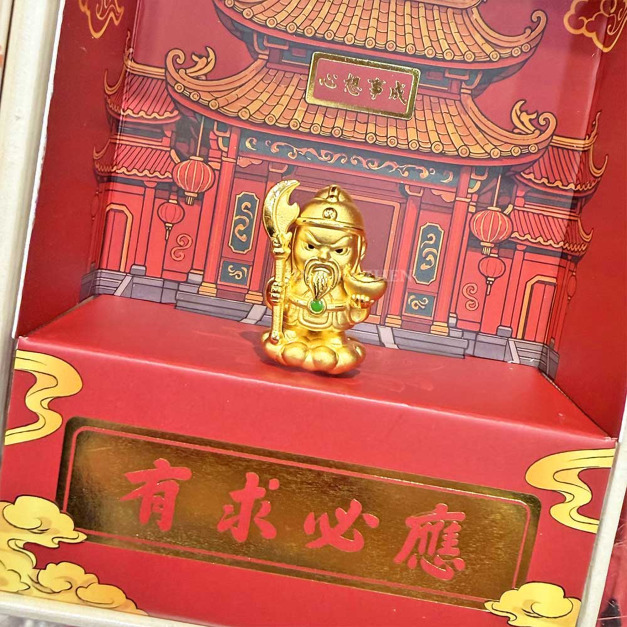 關聖帝君黃金神像擺件 關聖帝君黃金神像擺件