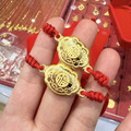 福氣滿滿黃金手牌-彌月金手鍊一對_1 福氣滿滿黃金手牌-彌月金手鍊一對_1