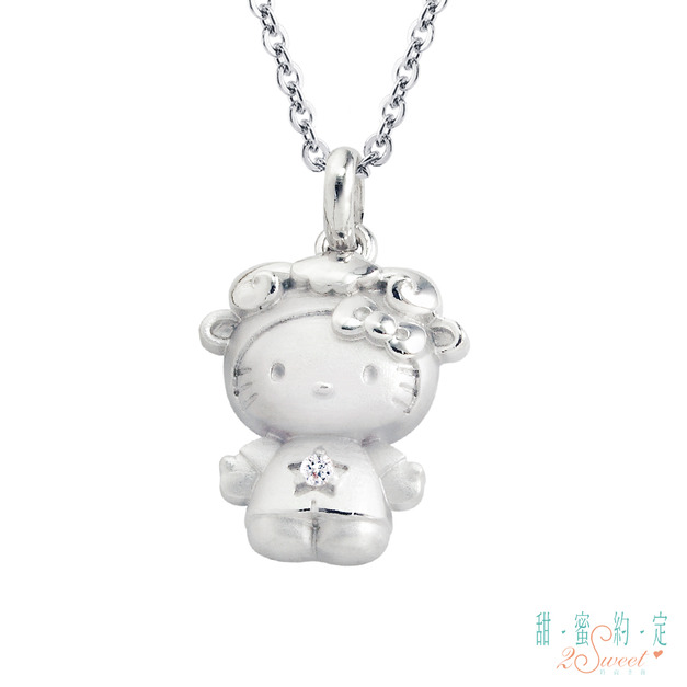 Hello Kitty凱蒂貓-牡羊座(3/21~4/20)-星座銀飾墜子