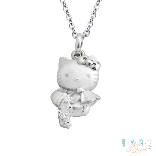Hello Kitty凱蒂貓-水瓶座(1/21~2/18)-星座銀飾墜子 Hello Kitty凱蒂貓-水瓶座(1/21~2/18)-星座銀飾墜子