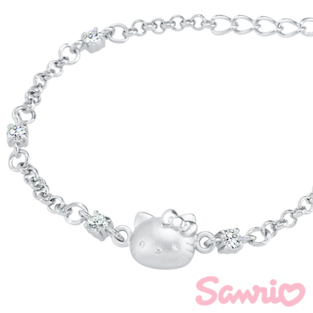 Hello Kitty凱蒂貓-專屬陪伴-銀飾手鍊