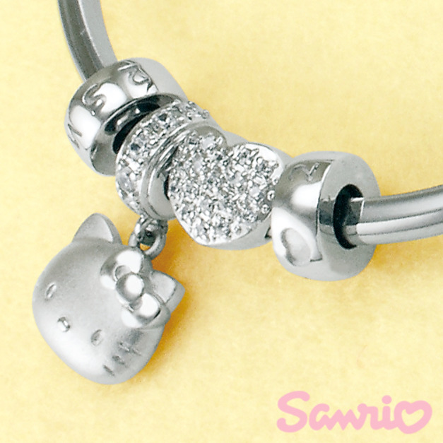 Hello Kitty凱蒂貓-夢幻王國-銀飾串珠手環-簡約款