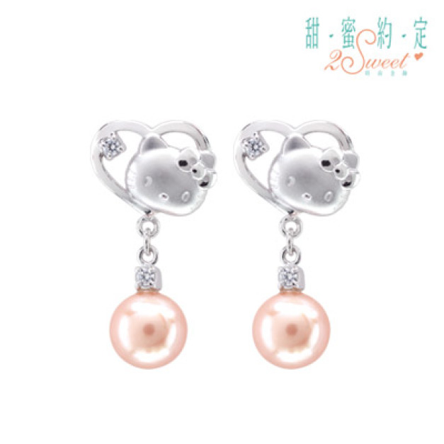 Hello Kitty凱蒂貓-浪漫情懷-銀飾耳環 Hello Kitty凱蒂貓-浪漫情懷-銀飾耳環