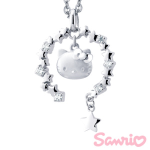 Hello Kitty凱蒂貓-星空-銀飾墜子 Hello Kitty凱蒂貓-星空-銀飾墜子