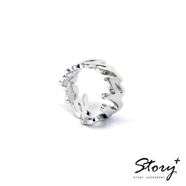 姓名訂製(10字內)-銀飾刻名字戒指(整圈)