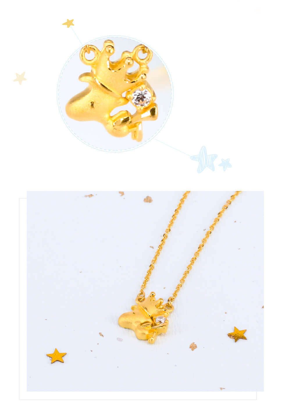 史努比小黃鳥胡士托黃金項鍊細節