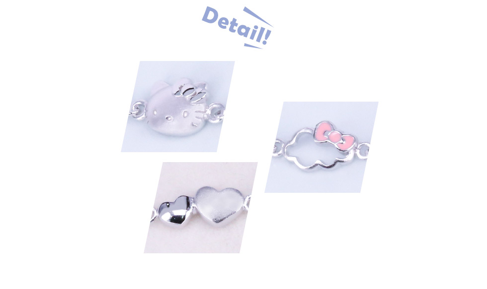 Hello Kitty甜美雲朵手鍊細節