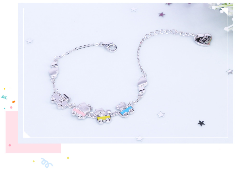 Kitty純銀手鍊帶你搭上歡樂列車來趟美好旅程