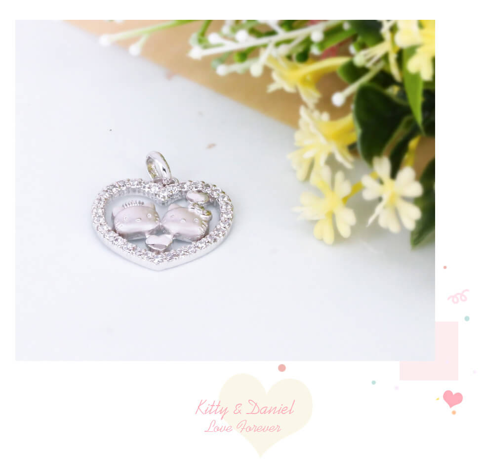 Kitty銀飾搭配滿滿鋯石給你最閃耀的夢幻飾品