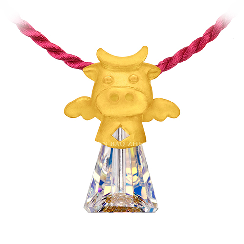 生肖牛黃金墜子可愛忠厚模樣特別討喜