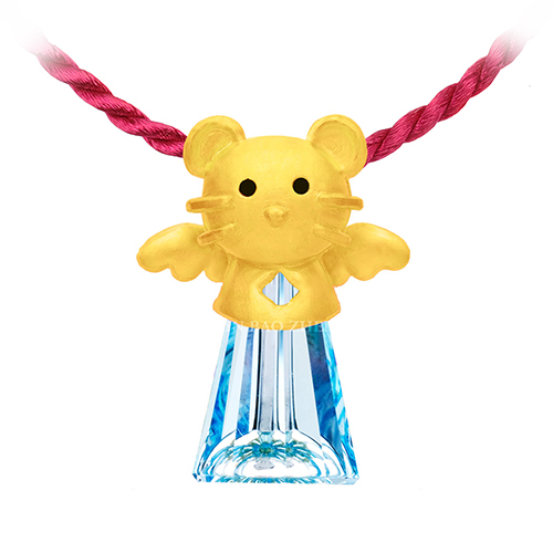 生肖鼠金飾項鍊平時配戴也非常推薦