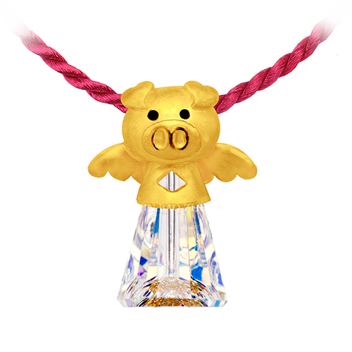 12生肖豬以黃金打造可愛又貴氣非常適合當作彌月禮物