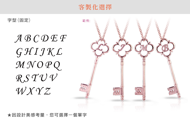 鑰匙客製純銀項鍊訂製說明