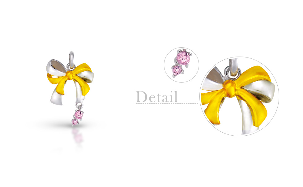 蝴蝶結黃金項鍊愛美麗細節介紹