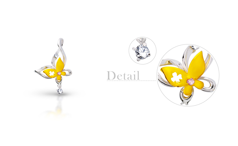 蝴蝶黃金項鍊墜飾曙光款細節介紹