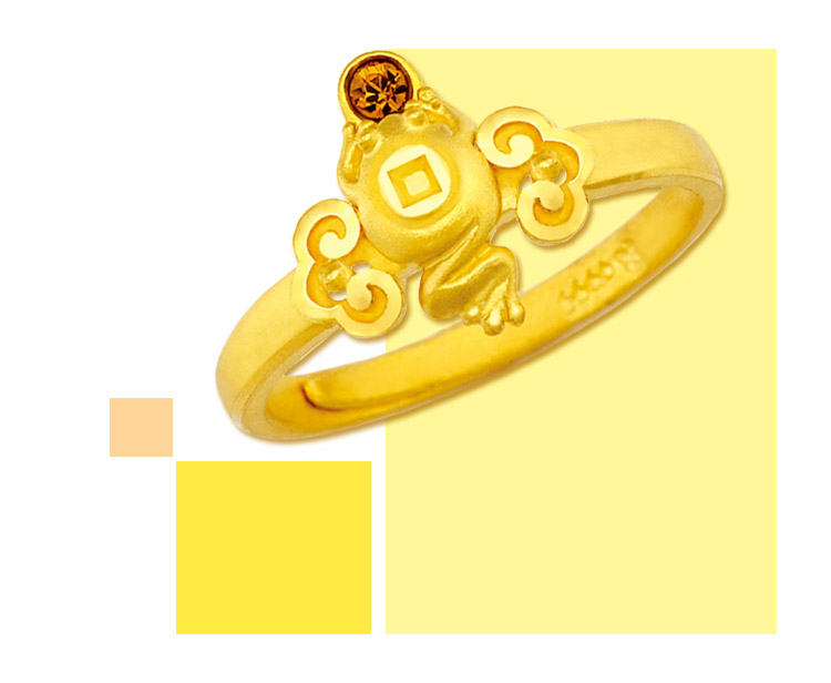 招財金戒指三腳蟾蜍