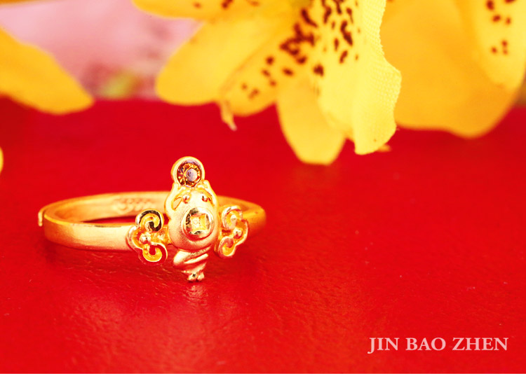 招財三腳蟾蜍金戒指