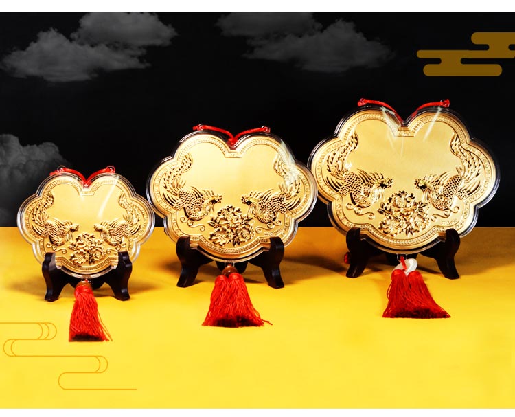 神明金牌多款尺寸任君挑選 天上鳳凰戲牡丹