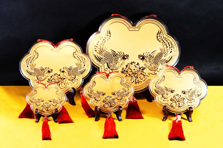 天上鳳凰戲牡丹神明金牌多款尺寸任君挑選