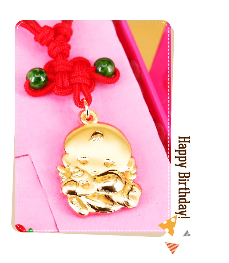 彌月金飾寶貝天使鎖片項鍊