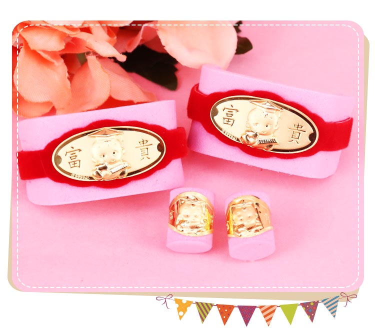 9999純金打造滿月黃金手鍊戒指