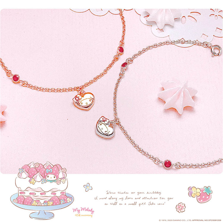 三麗鷗超人氣美樂蒂純銀手鍊