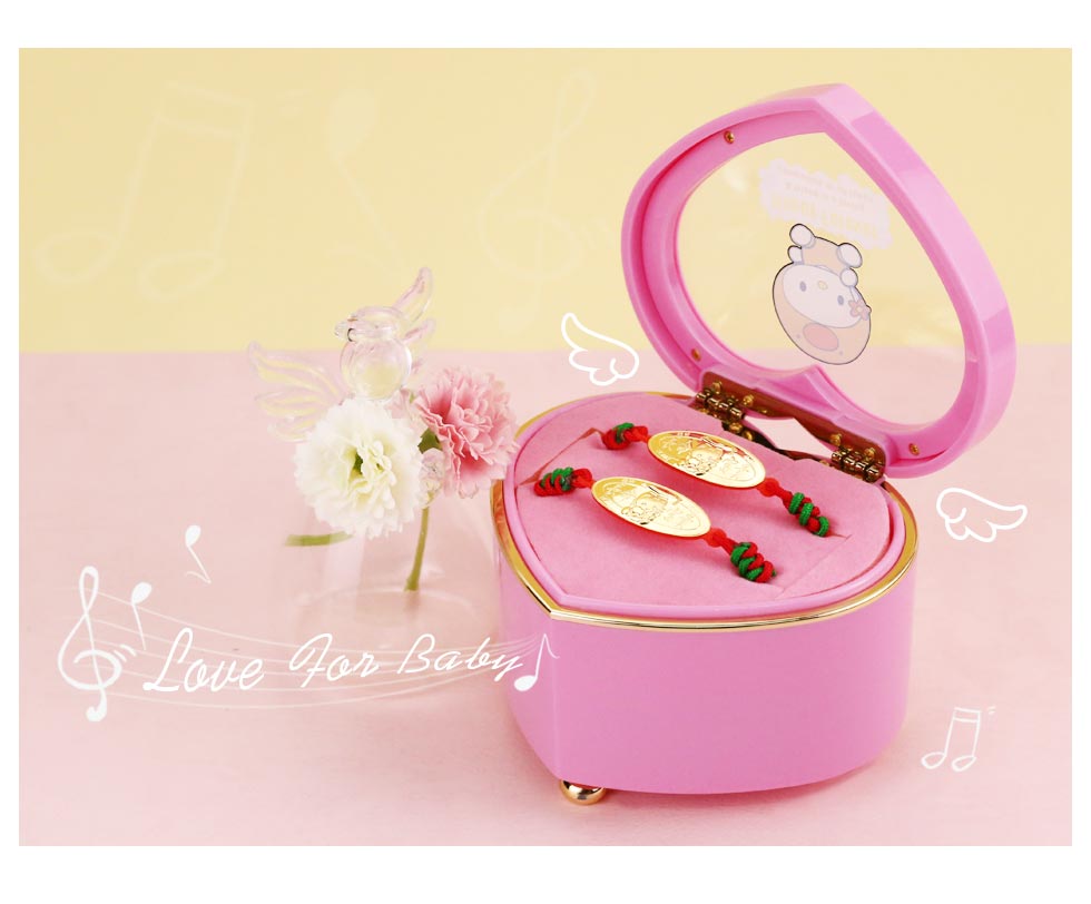 彌月金飾禮盒推薦博士天使黃金手環組