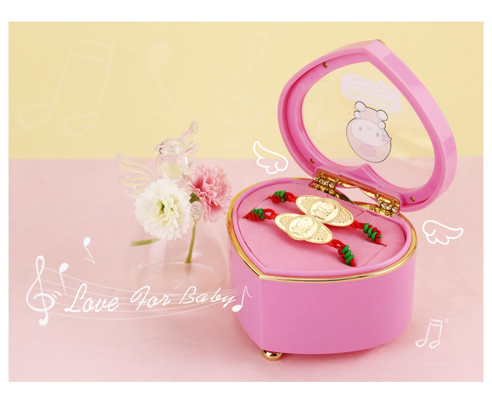 0.30錢寶寶彌月禮物推薦提琴小神童款黃金手鍊