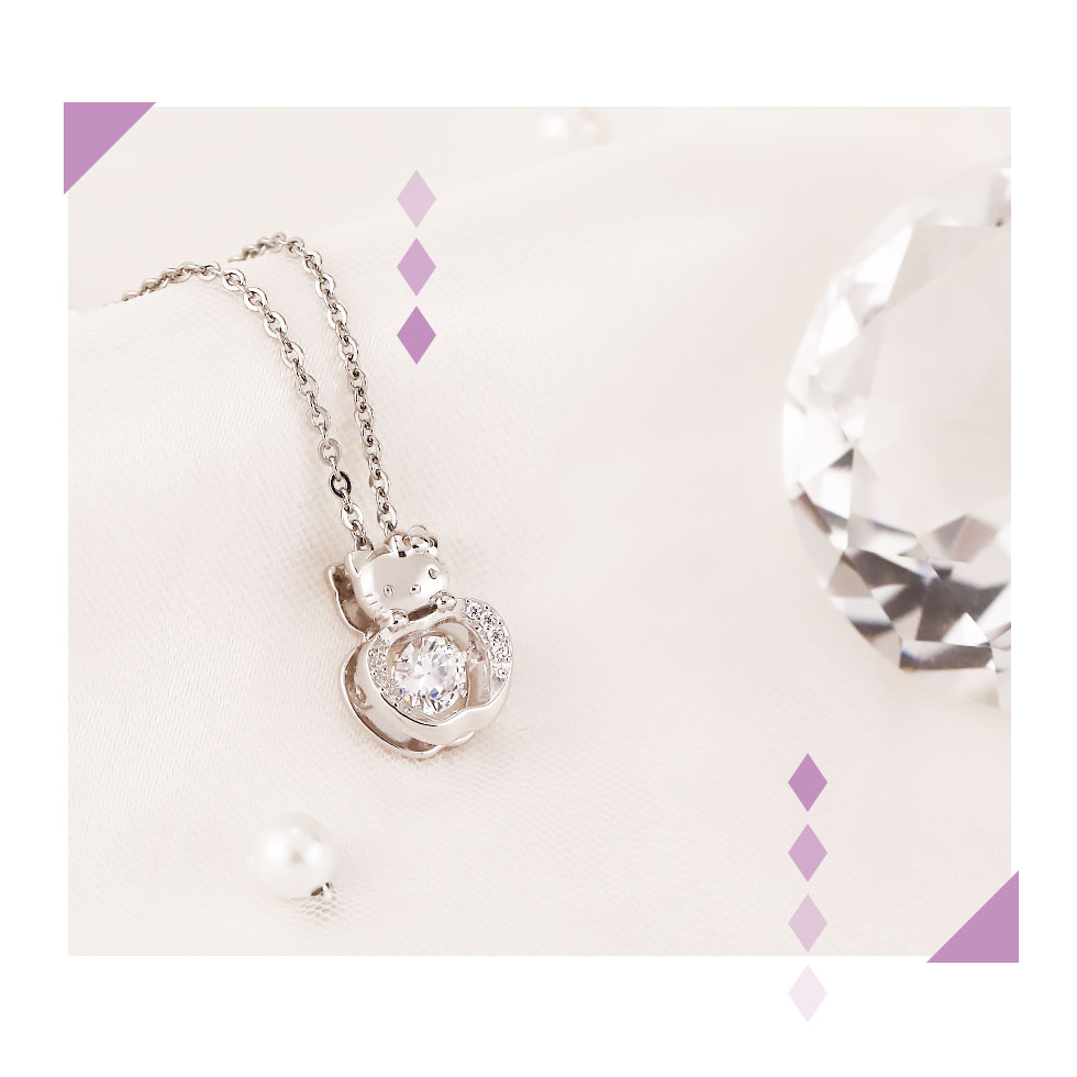 凱蒂貓跳舞鑽項鍊