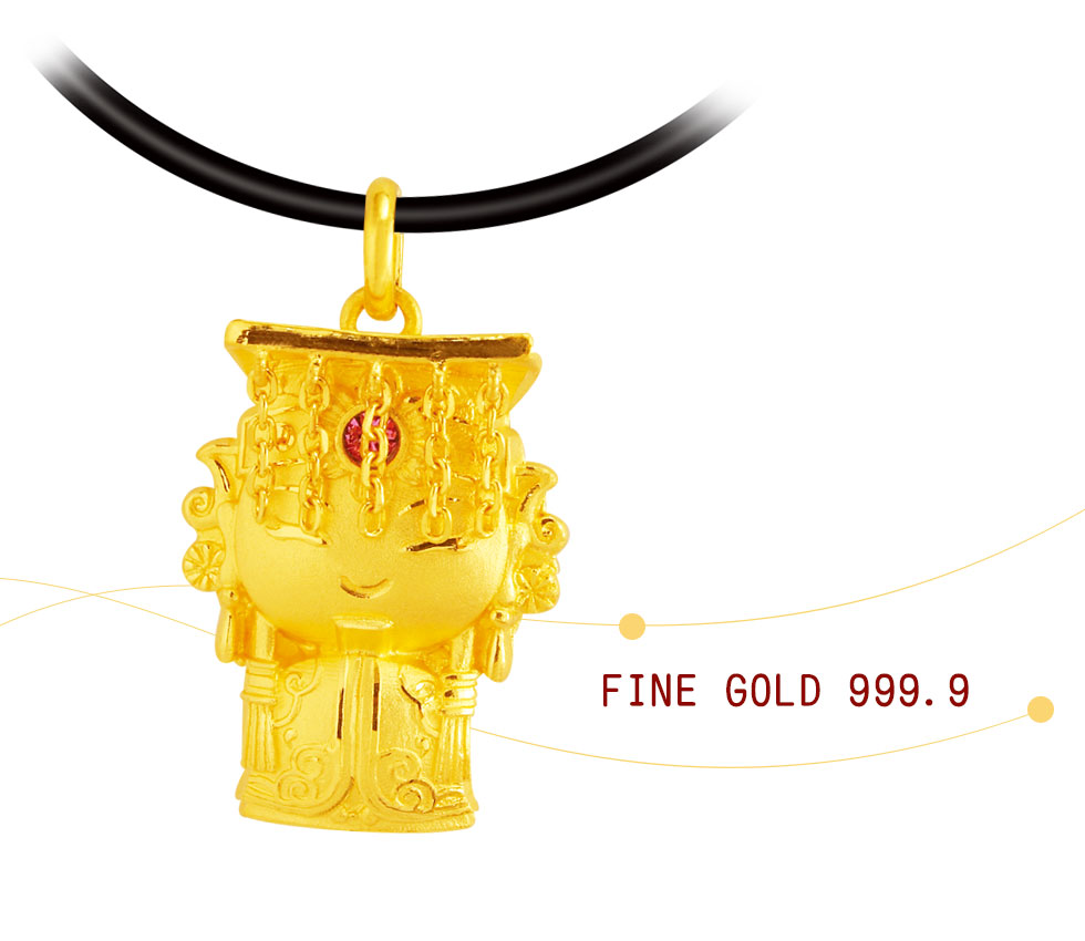 9999純金打造黃金媽祖墜子