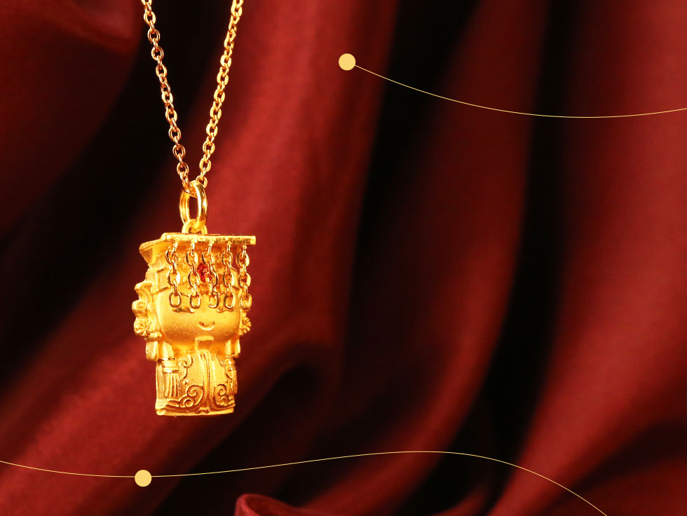 媽祖黃金墜保平安