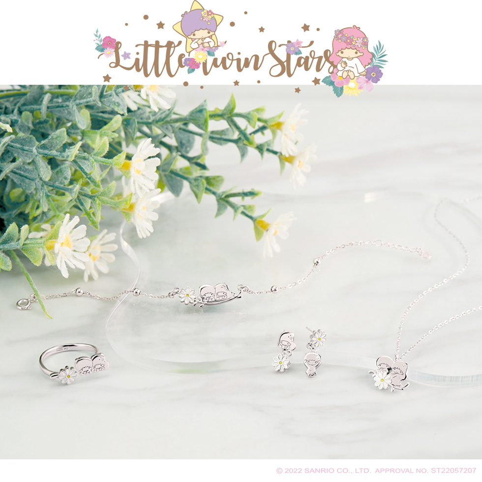 雙星仙子 Kiki & Lala 小雛菊系列純銀飾品全系列展示圖