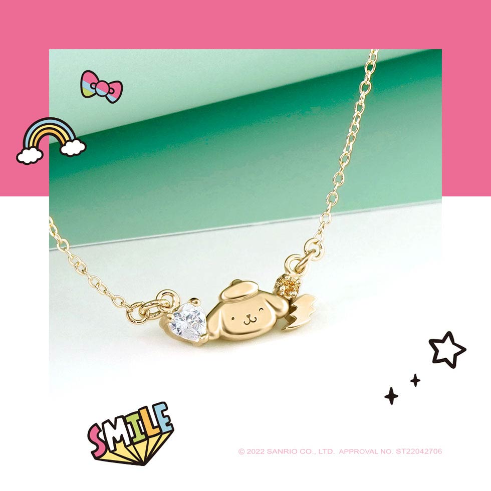 Pompompurin布丁狗純銀項鍊-Love&Peace系列