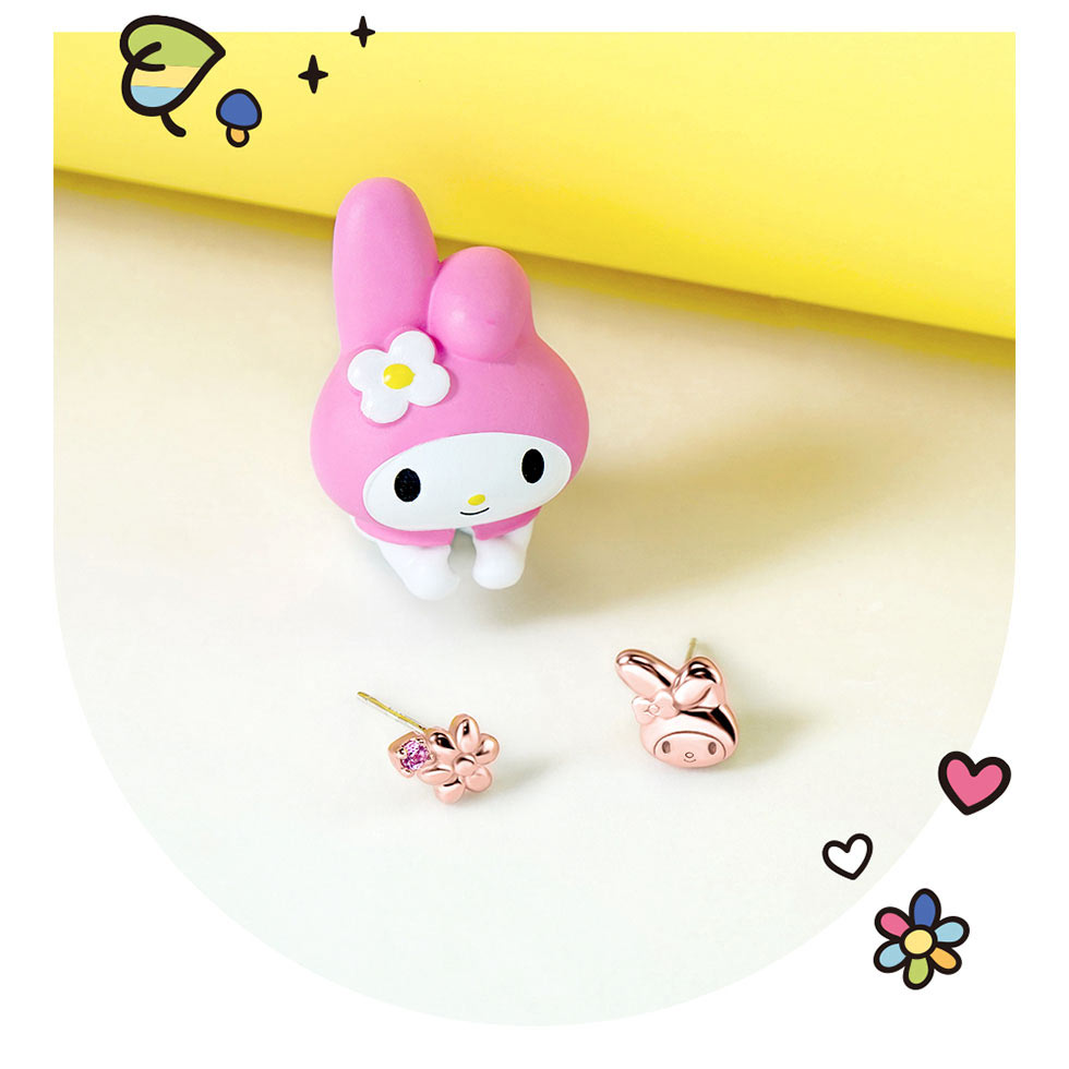 My Melody純銀耳環