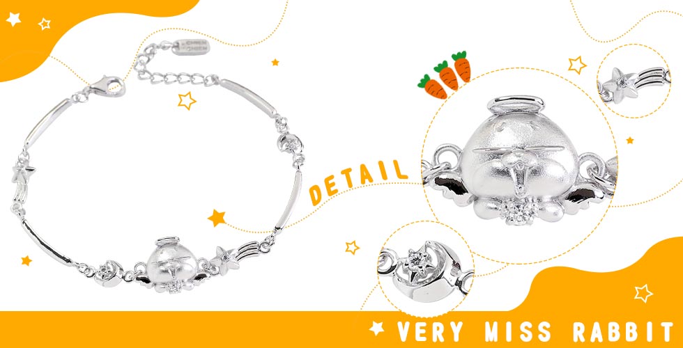 萌萌天使-好想兔純銀手鍊