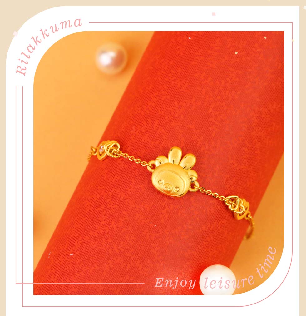 拉拉熊黃金手鍊