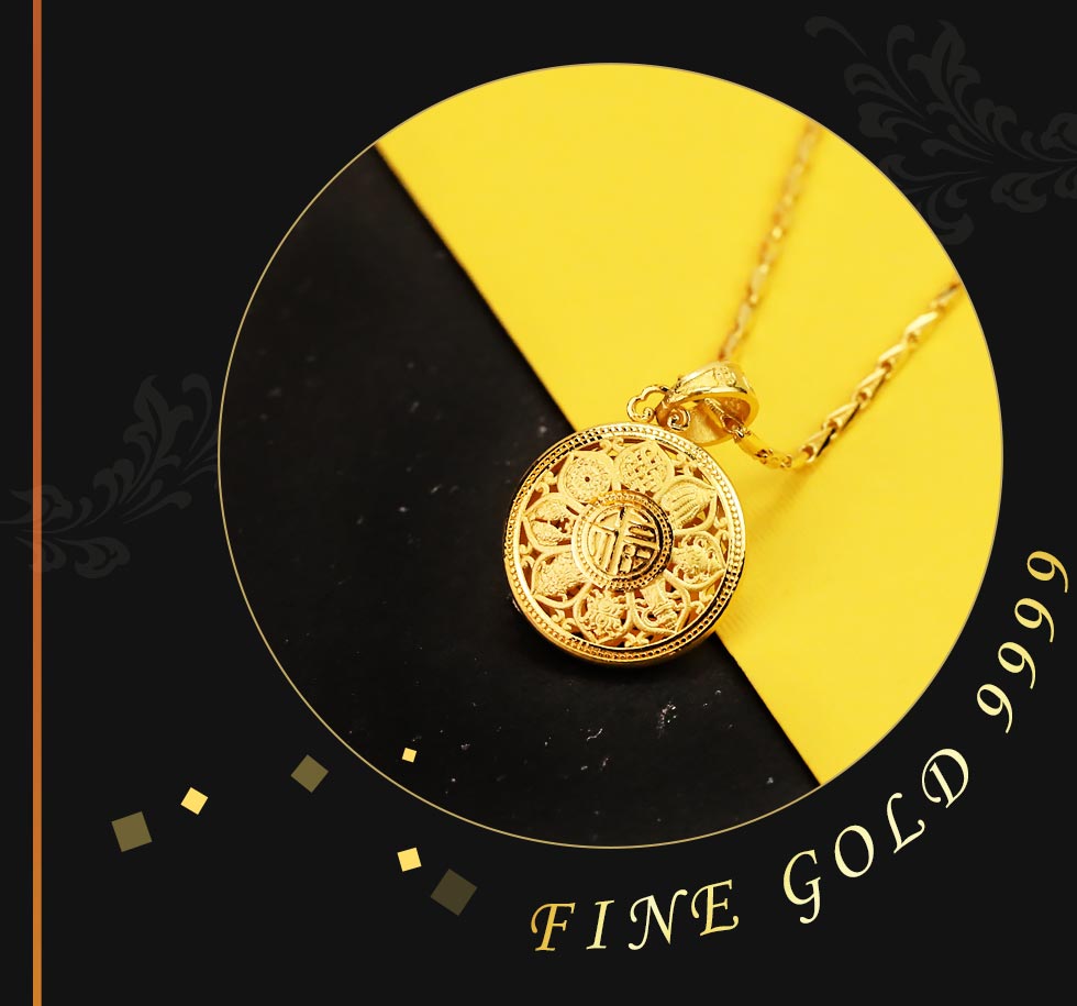 福圓墜-八寶黃金墜子