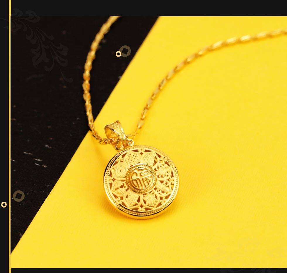 佛教八寶黃金墜子