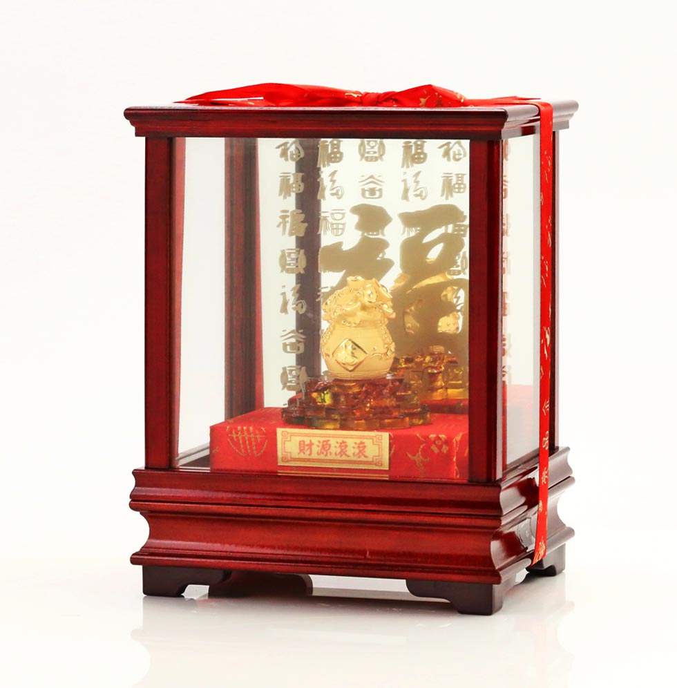 聚寶盆純黃金藝術擺件