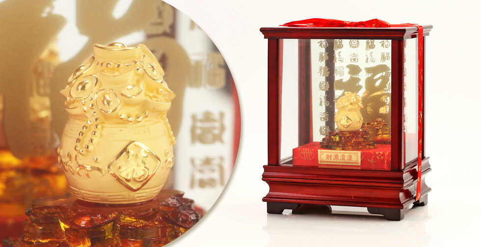 開幕禮推薦聚寶盆純黃金藝術擺件