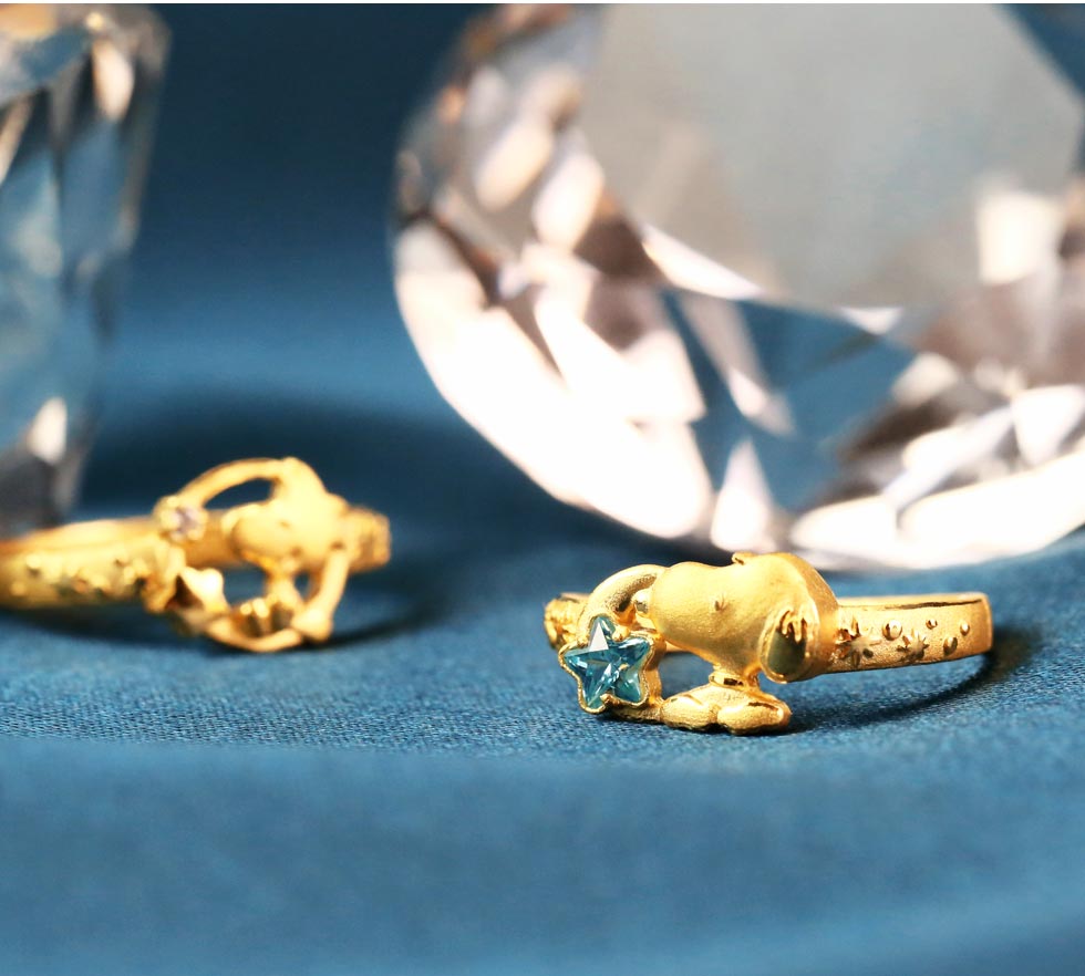 史努比星星金戒