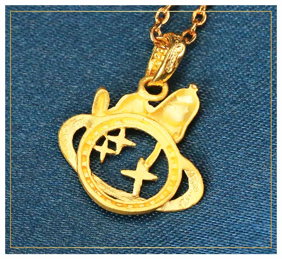 史努比星球黃金墜9999純金打造