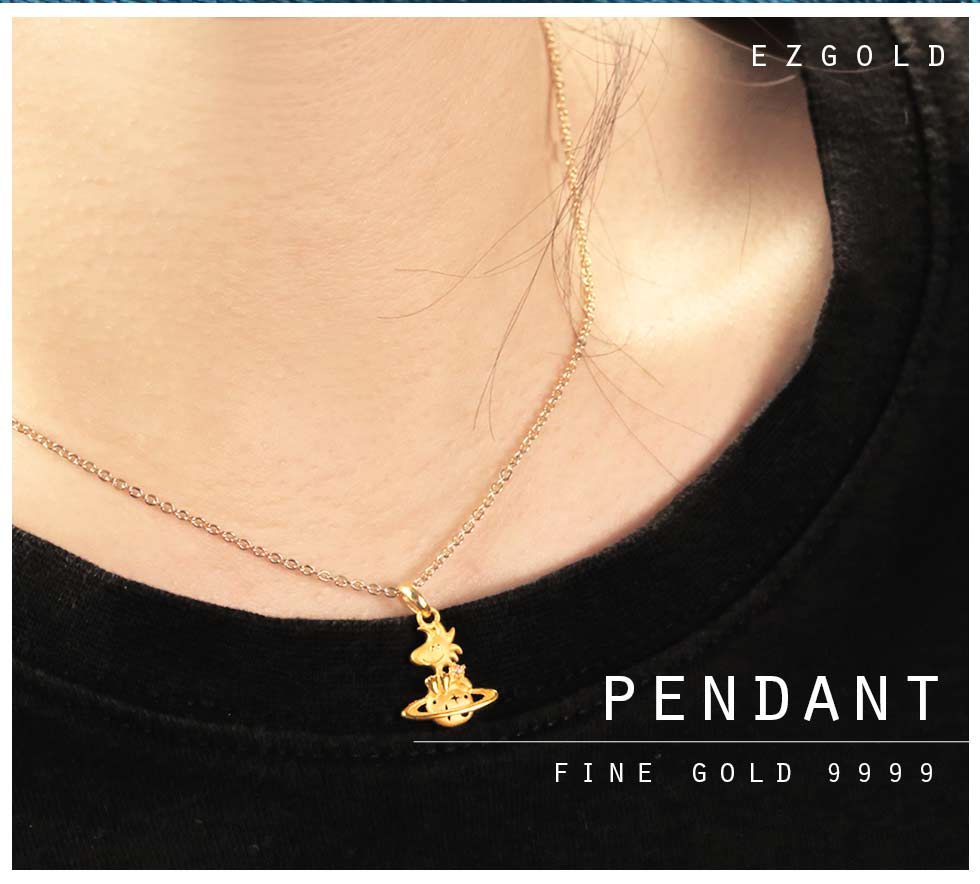 史努比糊塗塔克黃金墜