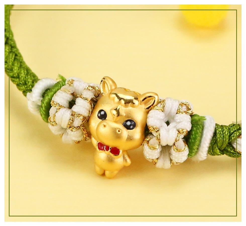 生肖馬金珠9999純金打造